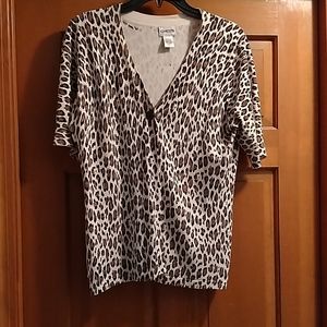 Leopard print (brown on beige) Chico sweater